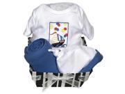 Raindrops Baby Boys Delightful Brights 4 Piece Sailboat Body Suit Gift Set Royal 0 3M