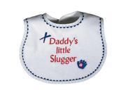 Raindrops Baby Boys Daddy S Little Slugger Embroidered Bib Royal