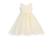 Lito Little Girls Ivory Lace Bodice Tulle Easter Flower Girl Dress 3T