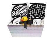 Raindrops Unisex Baby Wild About Prints 6 Piece Hooded Towel Set Black Zebra One Size