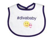 Raindrops Baby Girls Divababy Hashtag Bib Purple