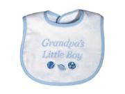 Raindrops Baby Boys Grandpa S Little Boy Embroidered Bib Blue