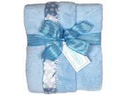 Raindrops Baby Boys Flurr Receiving Blanket Blue With White Dots 28 X 36