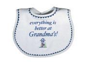 Raindrops Baby Boys Everything Is Better At Grandma S Embroidered Bib Royal
