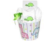 Raindrops Unisex Baby Baby Accessory 8 Piece Animal Parade Green