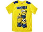 Minions Big Boys Yellow Cartoon Character Short Sleeve Shirt Top 10 12