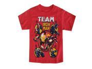 Marvel Little Boys Red Team Iron Man Graphic Print Short Sleeved Tee 5