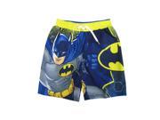 DC Comics Little Boys Blue Yellow Batman Print Swimwear Shorts 5T