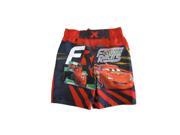 Disney Little Boys Red Cars Formula Racers Swimwear Shorts 2T