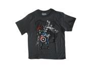 Marvel Big Boys Grey Avengers Graphic Print Short Sleeved T Shirt 10 12