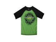 Nickelodeon Little Boys Green Black TMNT Print Short Sleeve Rashguard 4