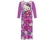 Hello Kitty Little Girls Purple Cartoon Character Print 2 Pc Pajama Set 2T