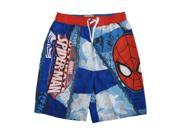 Marvel Big Boys Royal Blue Red Spiderman Print UPF 50 Swim Shorts 8
