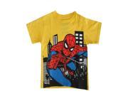 Marvel Little Boys Yellow Spiderman Graphic Print Short Sleeve T Shirt 5