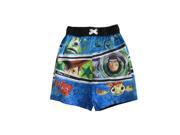Disney Little Boys Blue Cartoon Character Print Swimwear Shorts 4T