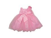 Baby Girls Pink Sequin Hand Beaded Shoulder Overlaid Flower Girl Dress 12M