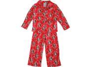 Disney Big Girls Red Minnie Mouse Christmas Print 2 Pc Pajama Set 8