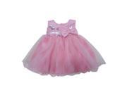 Baby Girls Pink Sequin Adorned Empire Waist Flower Girl Dress 12M