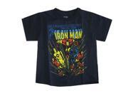 Marvel Little Boys Navy Iron Man Super Hero Print Short Sleeve T Shirt 4