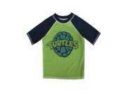 Nickelodeon Little Boys Green Turtles Print Short Sleeve Rashguard 2T