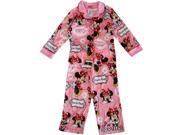 Disney Little Girls Pink Minnie Mouse Peek a Bow Print 2 Pc Pajama Set 6