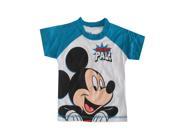 Disney Little Boys White Sky Blue Original Pal Mickey Print T Shirt 2T