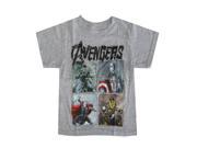 Marvel Little Boys Light Grey Avengers Character Graphic Print T Shirt 7