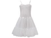 Little Girls White Slim Strap Flared Vintage Style Petticoat Slip 2T