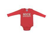 Reflectionz Baby Boys Red Lettering Long Sleeved Snap Closure Bodysuit 6M