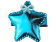 Reflectionz Girls Turquoise Glossy Star Beaded Ribbon Accent Hair Clippie