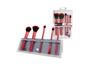Royal Brush Moda 6 Piece Perfect Mineral Brush Set Case Red