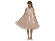 Cinderella Couture Little Girls Blush Bodice Tulle Scarf Flower Girl Dress 4