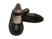 L Amour Little Girls Black Patent Perforated Mary Jane Shoes 9 Toddler