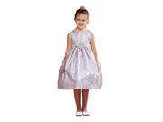 Crayon Kids Little Girls Lilac Glitter Rose Pattern Bow Flower Girl Dress 4T