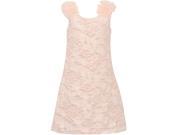 Bonnie Jean Big Girls Pink Leaf Detailed A Line Sleeveless Easter Dress 14