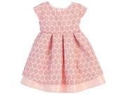 Sweet Kids Baby Girls Coral Polka Dot Pleated Jacquard Satin Easter Dress 12M