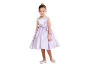 Crayon Kids Little Girls Lilac Shiny Pearl Bow Detail Flower Girl Dress 2T