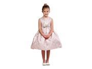 Crayon Kids Little Girls Pink Glitter Rose Pattern Bow Flower Girl Dress 4T