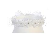 Angels Garment Girls White Flower Glitter Rhinestone Embellished Headband