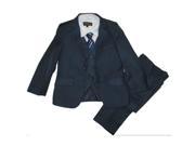 Little Boys Navy Classic Formal 5 Pcs Vest Shirt Tie Suit 6