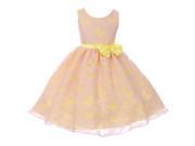 Kids Dream Little Girls Pink Yellow Butterfly Burnout Organza Easter Dress 4