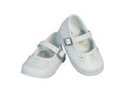 Angels Garment Little Girls White Floral Leather Mary Jane Shoes 6 Toddler
