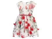 Sweet Kids Little Girls Off White Rose Chiffon Petal Easter Dress 5