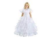Angels Garment Big Girls White Satin Organza Ruffles Communion Dress 7