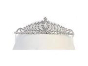 Angels Garment Girls Silver Tone Pointed Oval Shape Detail Exquisite Tiara
