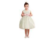 Crayon Kids Little Girls Mint Bow Brooch Accent Flower Girl Dress 4T