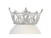 Angels Garment Girls Silver Tone Rhinestone Crown Tiara Headpiece