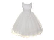 Kids Dream Little Girls White Satin Lace Beadwork Flower Girl Dress 4