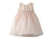 Crayon Kids Baby Girls Ivory Embroidered Glitter Flower Girl Dress 6 9M