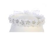 Angels Garment Girls White Flower Sparkle Center Embellished Headband